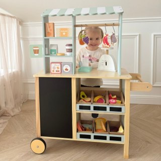 Sklep Duży Wielofunkcyjny Drewniany Stragan dla dzieci Food Truck 73 el WOOPIE GREEN