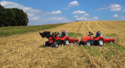 FALK Traktor Mc Cormick Czerwony na Pedały z Przyczepką od 3 Lat