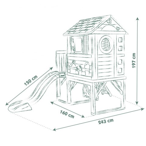 Domek Na Palach Ze Zjeżdżalnią dla Dzieci Smoby Ogród Podwórko
