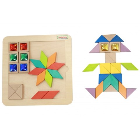 MASTERKIDZ Układanka Mozaika Nauka Kolorów i Kształtów Tangram Masterkidz