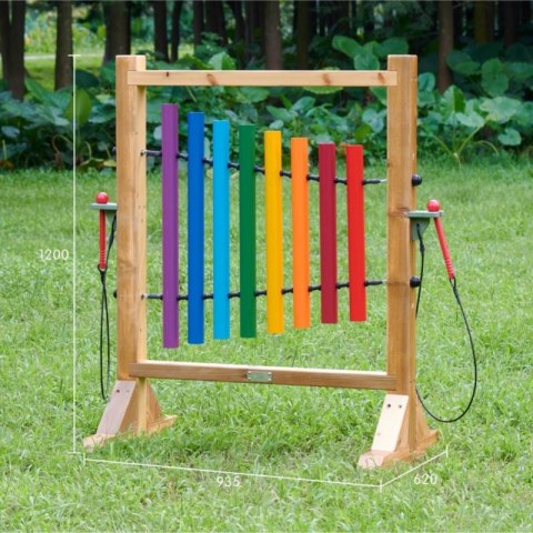 Instrument Tęczowe Dzwonki Kolorowa Tablica Do Grania MASTERKIDZ plac zabaw Instrument Tęczowe Dzwonki Kolorowa Tablica Do Grania MASTERKIDZ plac zabaw