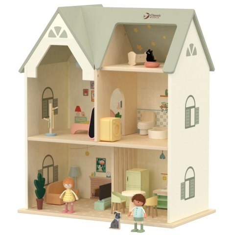 CLASSIC WORLD Wielki Drewniany Domek dla Lalek z mebelkami CLASSIC WORLD Wielki Drewniany Domek dla Lalek z mebelkami