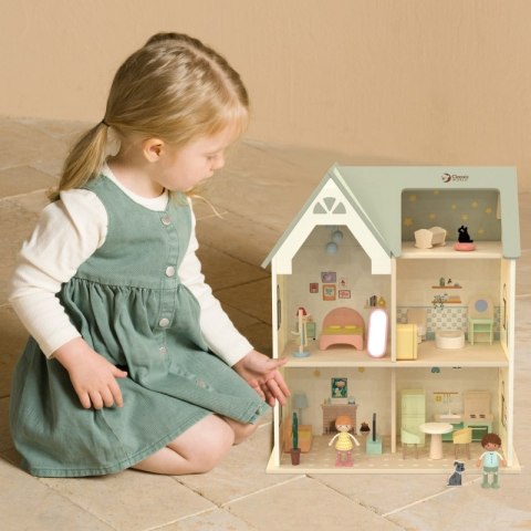 CLASSIC WORLD Wielki Drewniany Domek dla Lalek z mebelkami CLASSIC WORLD Wielki Drewniany Domek dla Lalek z mebelkami
