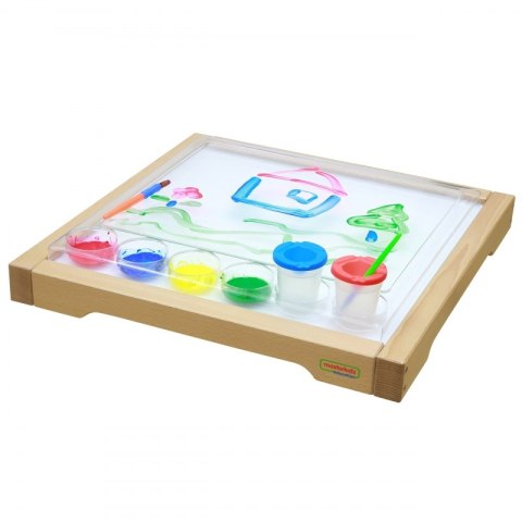 Rama Sensoryczna Edukacyjny Panel LED + Przezroczysta Taca Do Malowania MASTERKIDZ Rama Sensoryczna Edukacyjny Panel LED + Przezroczysta Taca Do Malowania MASTERKIDZ
