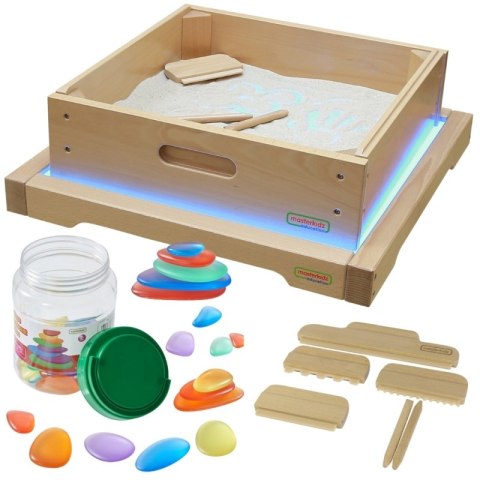 Rama Sensoryczna Panel LED + Zestaw Akcesoriów Do Zabawy w Piasku MASTERKIDZ / szkoły przedszkola Rama Sensoryczna Panel LED + Zestaw Akcesoriów Do Zabawy w Piasku MASTERKIDZ / szkoły przedszkola