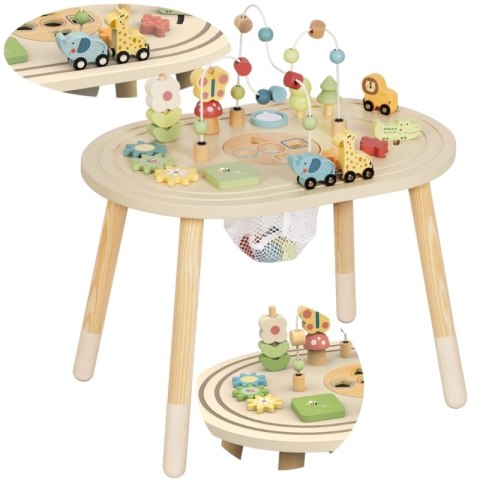 TOOKY TOY Drewniany Stolik Aktywności Safari TOOKY TOY Drewniany Stolik Aktywności Safari
