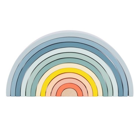 TOOKY TOY Pastelowa Układanka Drewniane Klocki Montessori Tęcza TOOKY TOY Pastelowa Układanka Drewniane Klocki Montessori Tęcza