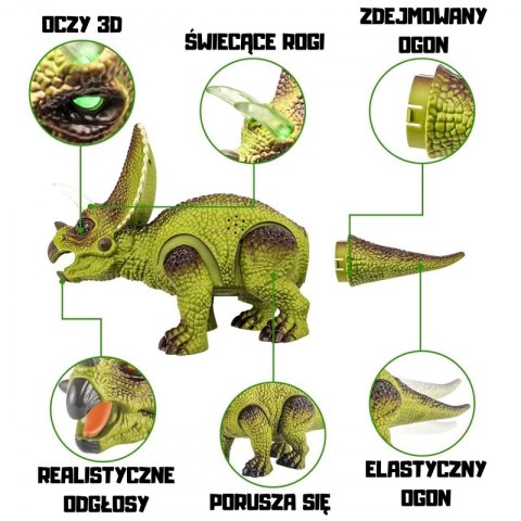 WOOPIE Dinozaur Zdalnie Sterowany RC Robot Triceratops WOOPIE Dinozaur Zdalnie Sterowany RC Robot Triceratops
