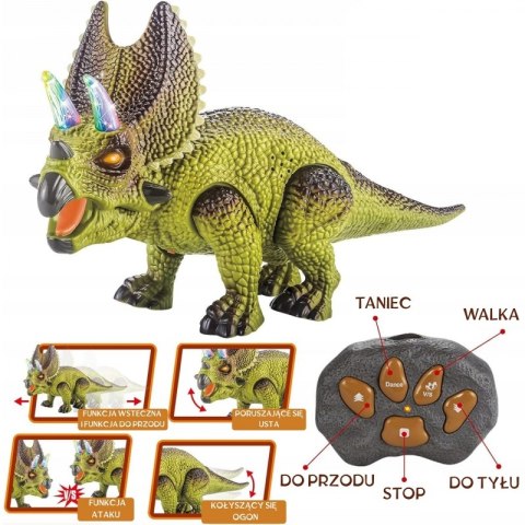 WOOPIE Dinozaur Zdalnie Sterowany RC Robot Triceratops WOOPIE Dinozaur Zdalnie Sterowany RC Robot Triceratops