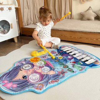 Mata Muzyczna dla dzieci Syrenka 2w1 Perkusja Interaktywna WOOPIE