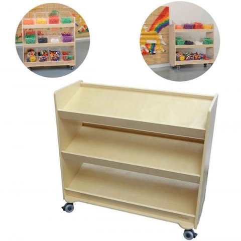 Regał na Kółkach 3 Półki Na Akcesoria Do Tablicy STEM MASTERKIDZ
