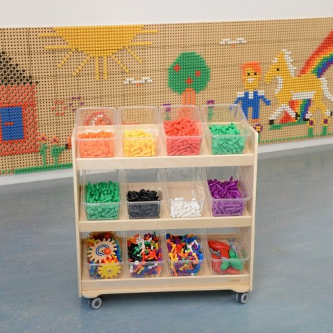 Regał na Kółkach 3 Półki Na Akcesoria Do Tablicy STEM MASTERKIDZ