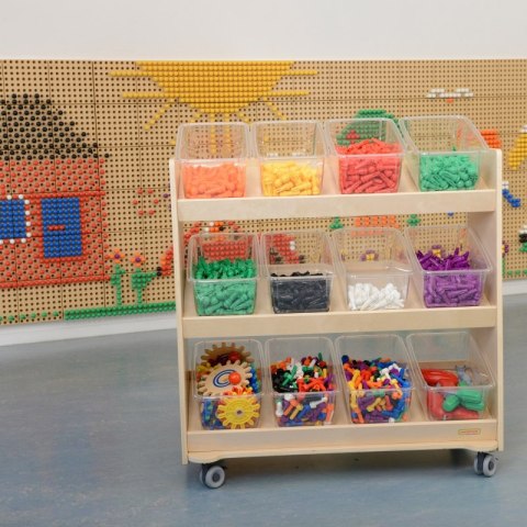 Regał na Kółkach 3 Półki Na Akcesoria Do Tablicy STEM MASTERKIDZ