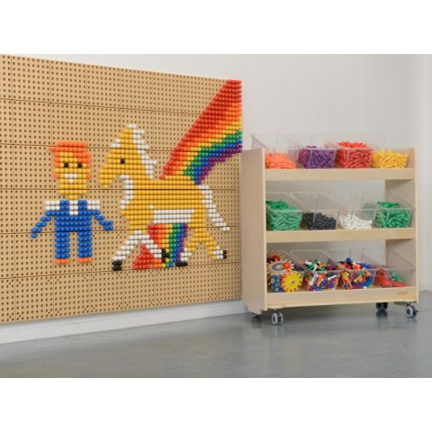 Regał na Kółkach 3 Półki Na Akcesoria Do Tablicy STEM MASTERKIDZ