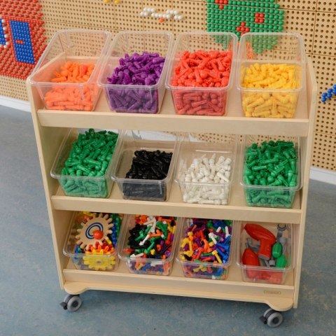 Regał na Kółkach 3 Półki Na Akcesoria Do Tablicy STEM MASTERKIDZ
