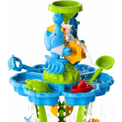 Stolik Wodny 2w1 Piaskownica Fontanna XXL Aquapark z Delfinem