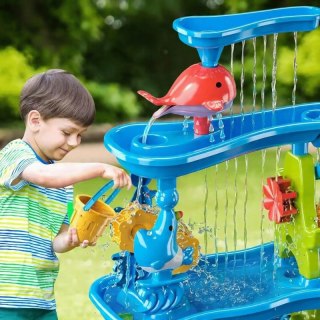 Ogromny Aquapark Stolik Wodny 6w1 Piaskownica Wodospad Tor Wodny 6-poziomowy Modułowy