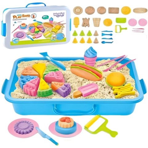WOOPIE Piasek Kinetyczny 1,2 kg Zestaw Restauracja Stolik z Foremkami WOOPIE Piasek Kinetyczny 1,2 kg Zestaw Restauracja Stolik z Foremkami