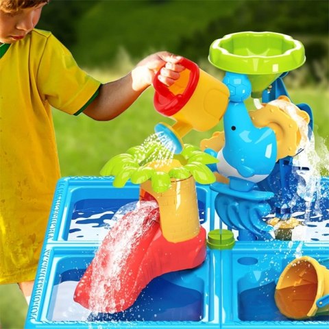 WOOPIE Stolik Wodny 2w1 Piaskownica z Krzesełkiem XL Aquapark 4-Baseny 13 akc. WOOPIE Stolik Wodny 2w1 Piaskownica z Krzesełkiem XL Aquapark 4-Baseny 13 akc.
