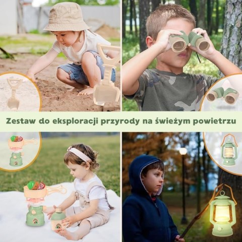 Zestaw Małego Odkrywcy Namiot Kempingowy XXL na Biwak 15 el. Zestaw Małego Odkrywcy Namiot Kempingowy XXL na Biwak 15 el.