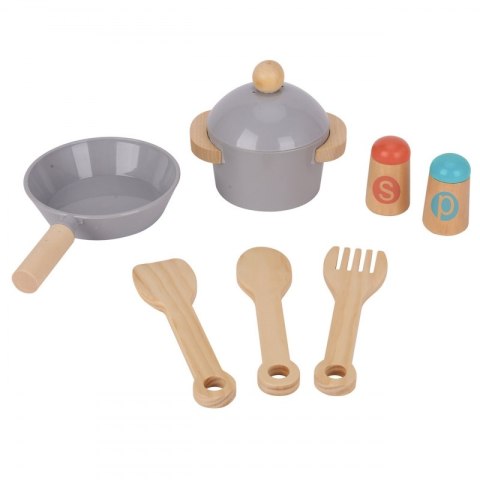 Duża Drewniana Kuchnia dla Dzieci 10 el. Mały Kucharz TOOKY TOY