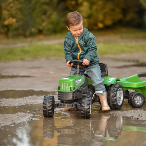 Traktor dla dzieci na Pedały Big PowerTrac z Przyczepą XXL WOOPIE