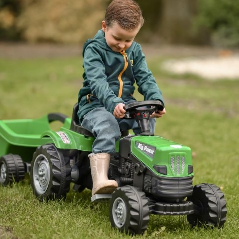 Traktor dla dzieci na Pedały Big PowerTrac z Przyczepą XXL WOOPIE