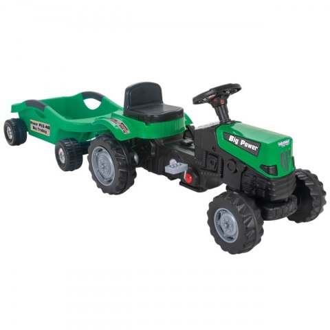 Traktor dla dzieci na Pedały Big PowerTrac z Przyczepą XXL WOOPIE