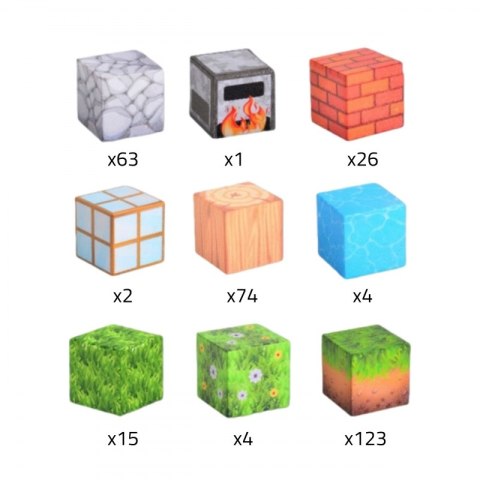 WOOPIE Klocki Magnetyczne Konstrukcyjne Świat Klocków 108 el.