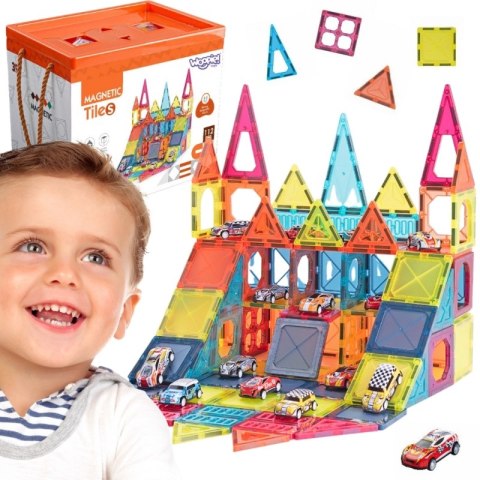 WOOPIE Magnetyczne Klocki Konstrukcyjne 7,5 cm Parking 112 el