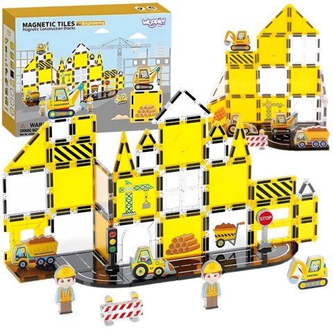 WOOPIE Magneyczne Klocki Konstrukcyjne Plac Budowy STEAM 47 el.
