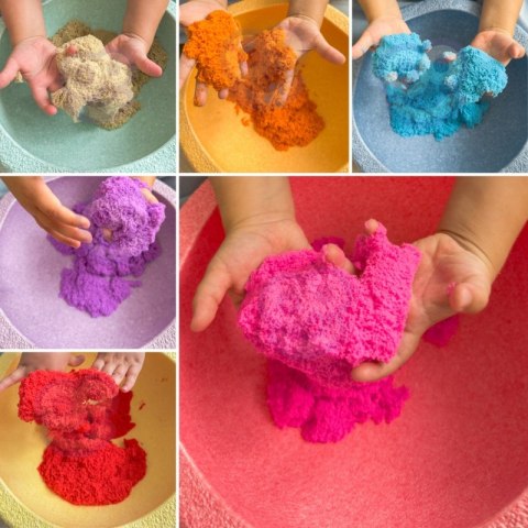 WOOPIE Piasek Kinetyczny 1,2 kg Zestaw Restauracja Stolik z Foremkami