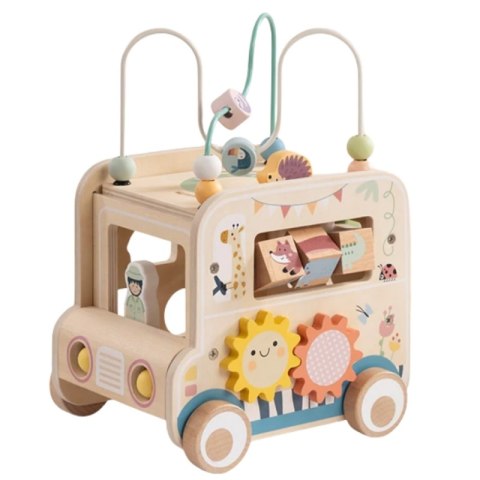 Drewniana Kostka Aktywności dla dzieci Samochód Terenowy Safari FSC