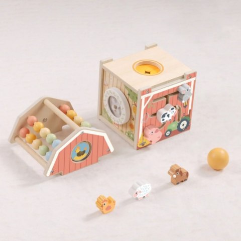 Drewniana Stodoła Aktywności dla dzieci Sorter Liczydło Montessori TOOKY TOY