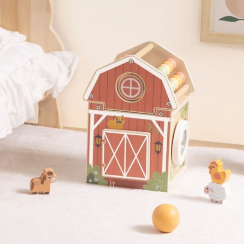 Drewniana Stodoła Aktywności dla dzieci Sorter Liczydło Montessori TOOKY TOY