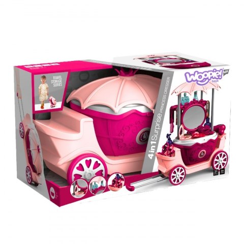 Salon Piękności Toaletka dla dziewczynki na Kółkach Wózek Wlizka 31 akc. 4w1