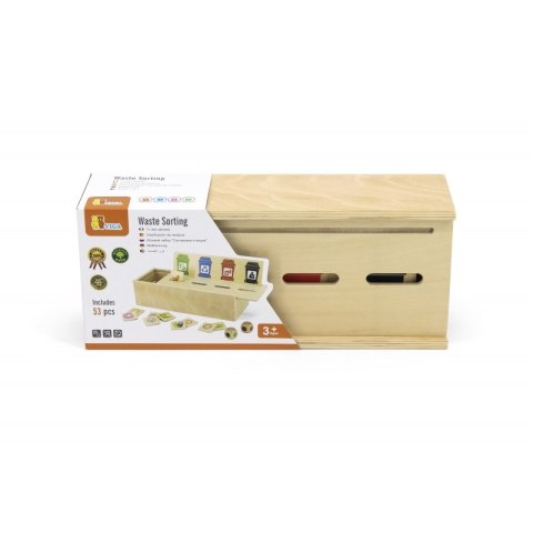 VIGA Układanka Gra edukacyjna drewniana do nauki sortowania śmieci Viga Toys