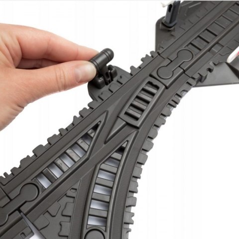 WOOPIE Elektryczna Kolejka Tor Retro Ciuchcia Lokomotywa + 2 Wagony - Zestaw 76 el.