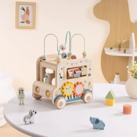 Drewniana Kostka Aktywności dla dzieci Samochód Terenowy Safari FSC