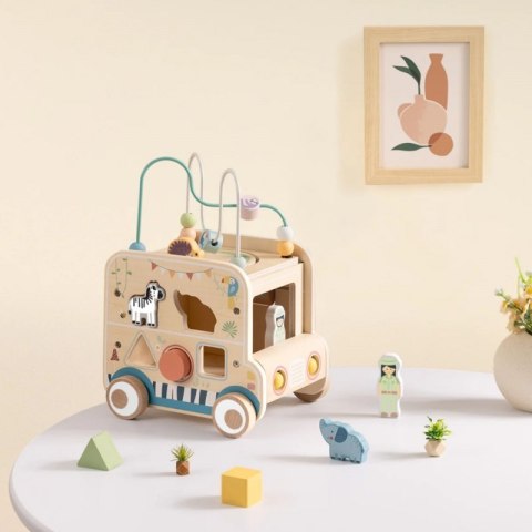 Drewniana Kostka Aktywności dla dzieci Samochód Terenowy Safari FSC