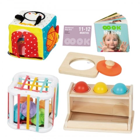 WOOPIE GREEN Pudełko Box 5w1 Montessori Edukacujny 11-12M FSC