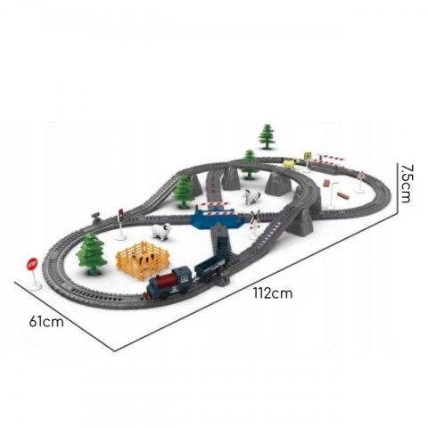 WOOPIE Kolejka Elektryczna Lokomotywa Towarowa Tor XXL 90 el.