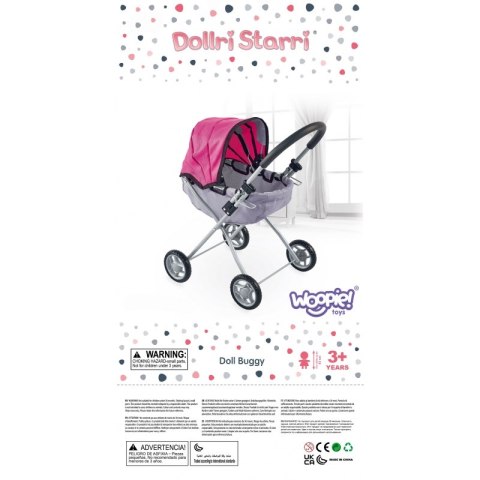 WOOPIE ROYAL Trójkołowa Spacerówka Wózek dla Lalek Serce Różowa