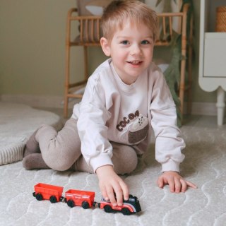 WOOPIE Zestaw Elektryczna Kolejka Lokomotywa Tor Farma Zwierzęta 70 el.