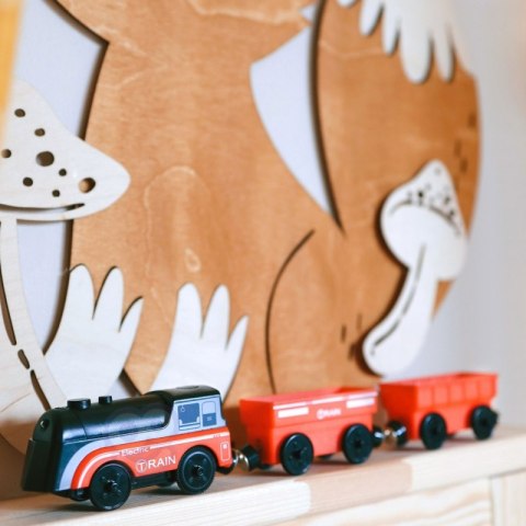 WOOPIE Zestaw Elektryczna Kolejka Lokomotywa Tor Farma Zwierzęta 70 el.