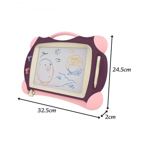 WOOPIE Znikopis Tablica Magnetyczna Kolorowa + 2 Stempelki