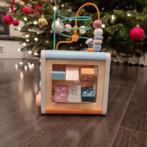 Interaktywna kostka dla Dzieci Activity Box Drewniane Edukacyjne Centrum Gier 5w1 Viga Toys