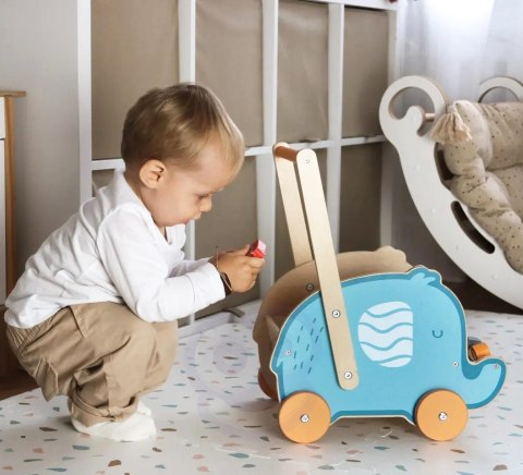 Drewniany Chodzik Wózek dla Lalek Klocków 2w1 Viga