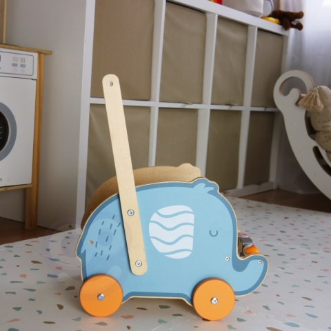 Drewniany Chodzik Wózek dla Lalek Klocków 2w1 Viga