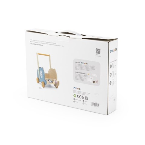 Drewniany Chodzik Wózek dla Lalek Klocków 2w1 Viga